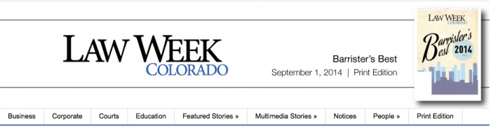 Law Week Colorado Barrister's Best - LawBank